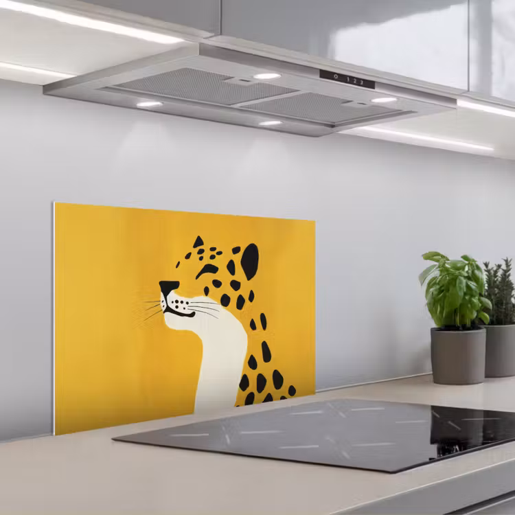 Paraschizzi cucina - Ghepardo - Illustrazione - Giallo — 1