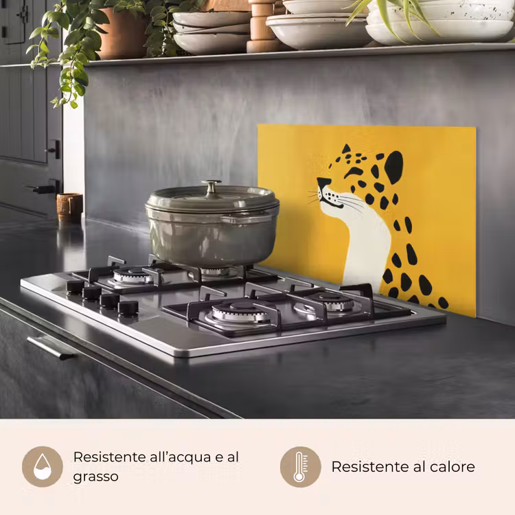Paraschizzi cucina - Ghepardo - Illustrazione - Giallo — 2