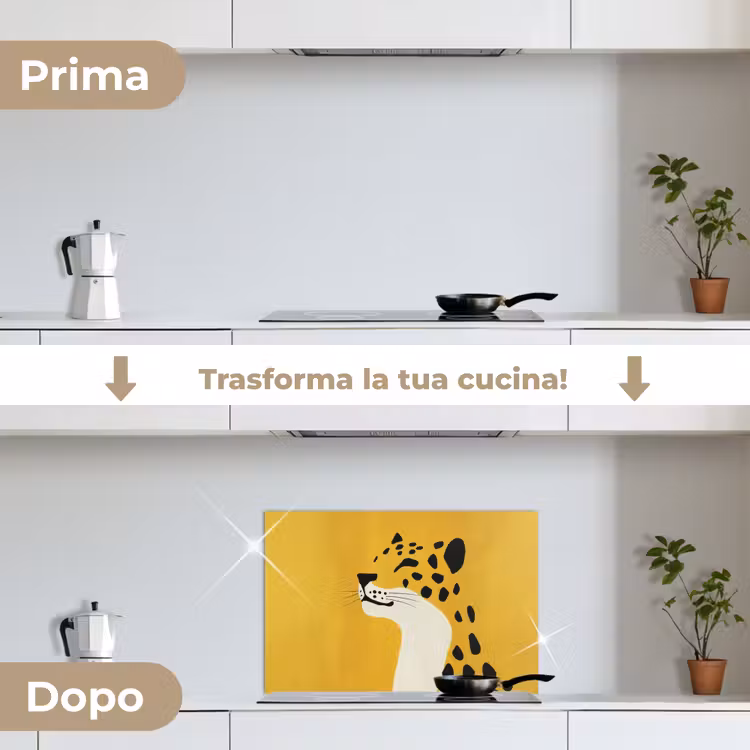 Paraschizzi cucina - Ghepardo - Illustrazione - Giallo — 7