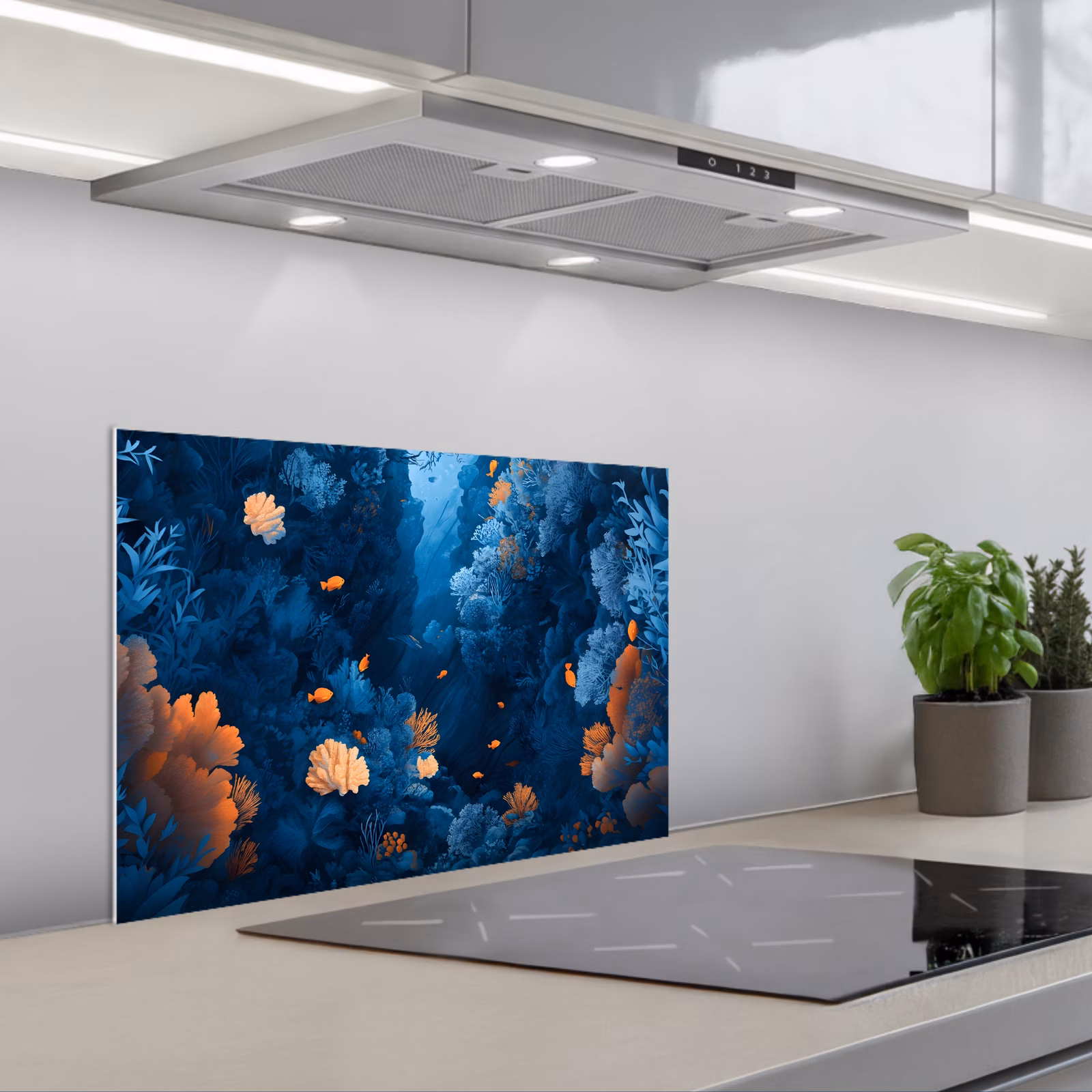 Paraschizzi cucina - Barriera corallina - Pesce - Oceano - Blu — 1