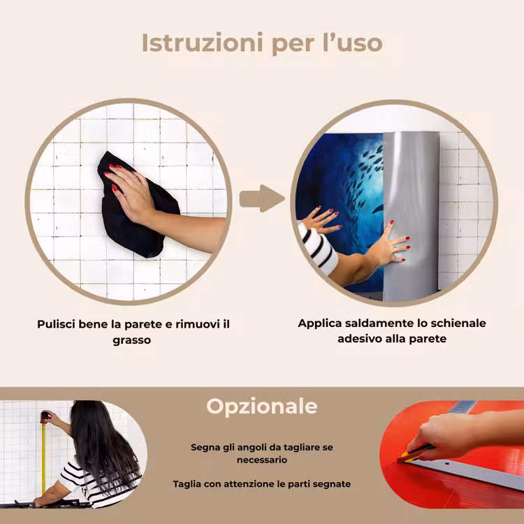 Paraschizzi cucina - Balena - Pesce - Blu scuro — 6