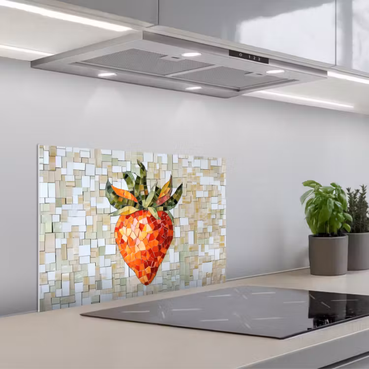Paraschizzi cucina - Fragola - Rosso - Mosaico - Frutta — 1