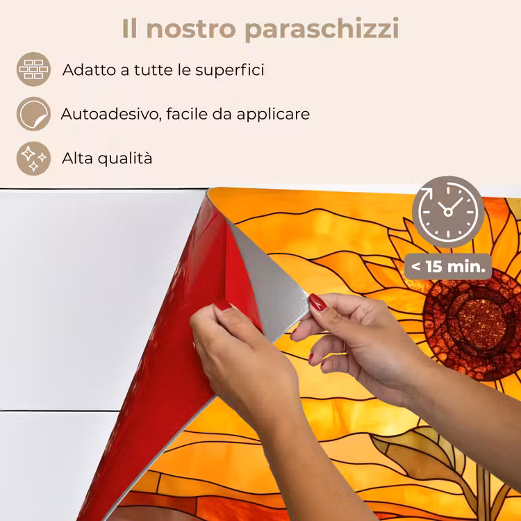 Paraschizzi cucina - Girasole - Mosaico - Tramonto - Giallo — 4