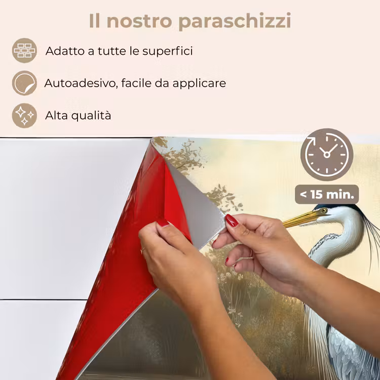Paraschizzi cucina - Airone - Acqua - Piante — 4