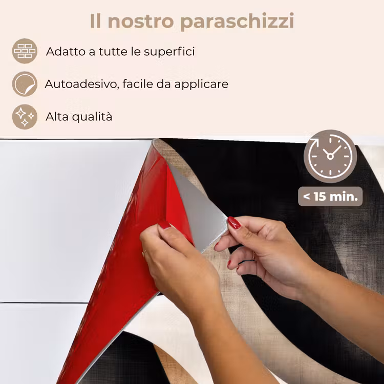 Paraschizzi cucina - Astratto - Onde - Nero - Intemperie — 4