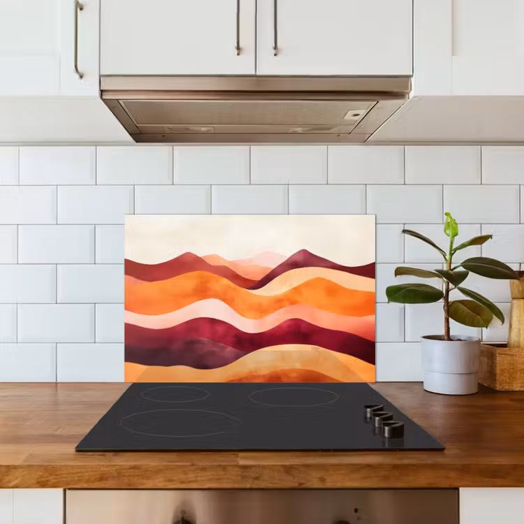 Paraschizzi cucina - Astratto - Paesaggio - Onde — 3