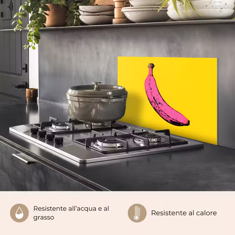 Paraschizzi cucina - Banana - Grafica - Giallo — 2