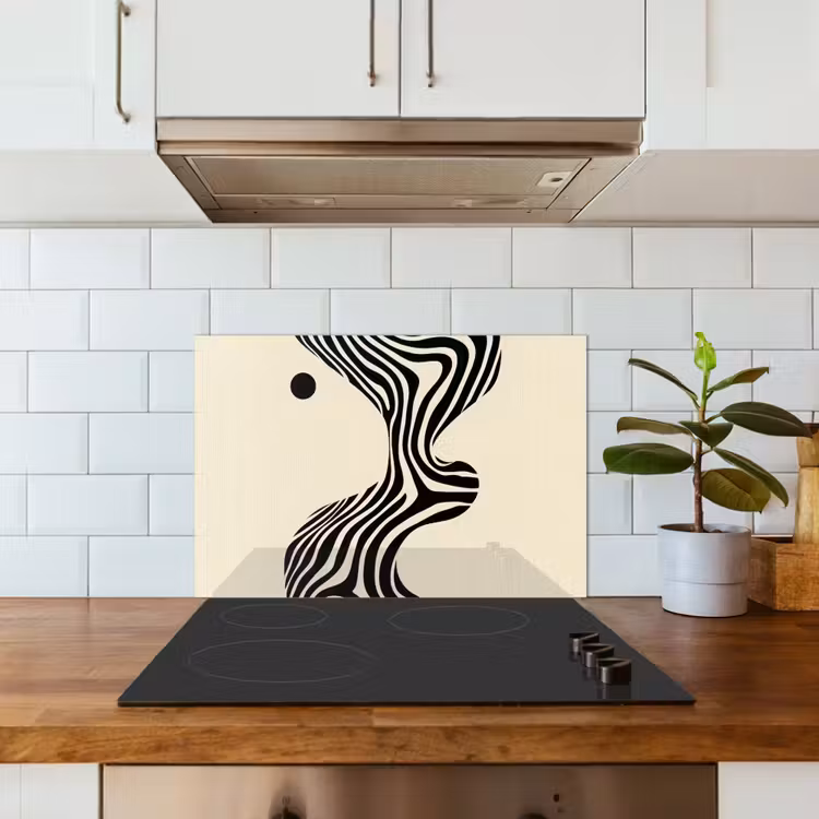 Paraschizzi cucina - Beige - Linee - Ondulate - Astratte — 3