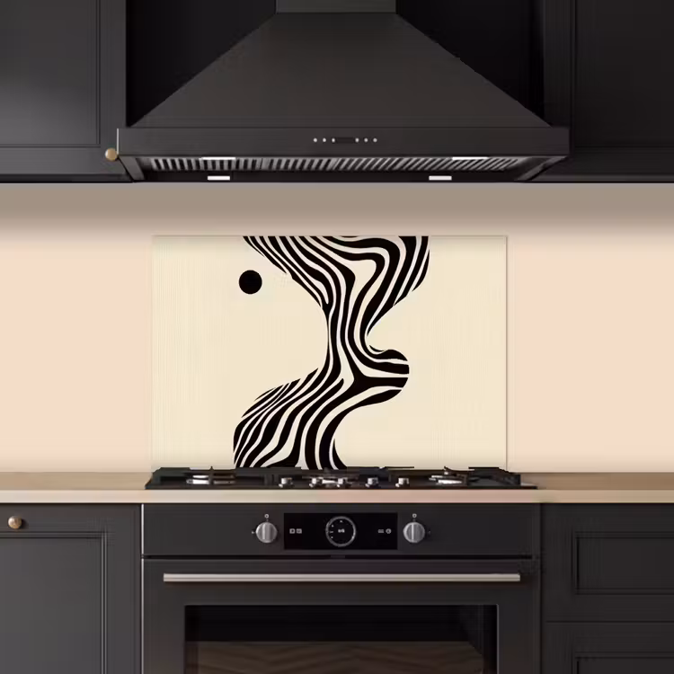 Paraschizzi cucina - Beige - Linee - Ondulate - Astratte — 5