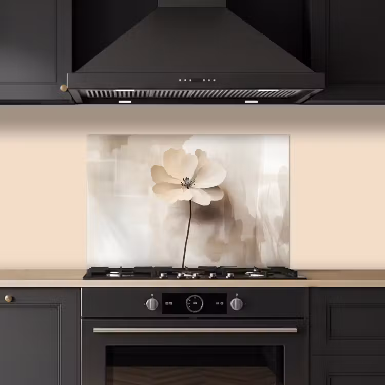Paraschizzi cucina - Fiore - Beige - Vernice - Ombra — 5
