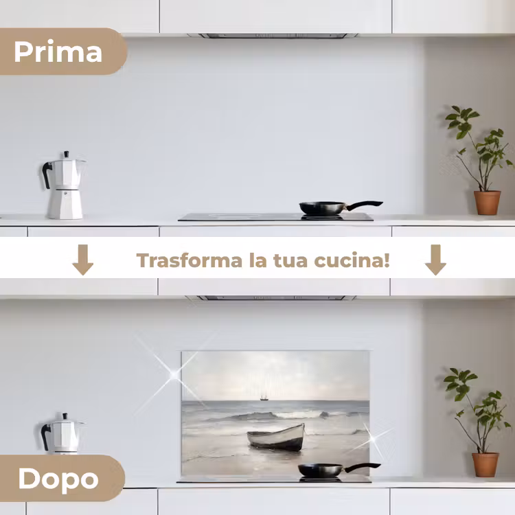 Paraschizzi cucina - Barca a remi - Mare - Orizzonte — 7