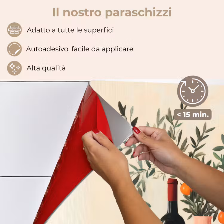 Paraschizzi cucina - Bottiglie di vino - Rami - Arance — 4