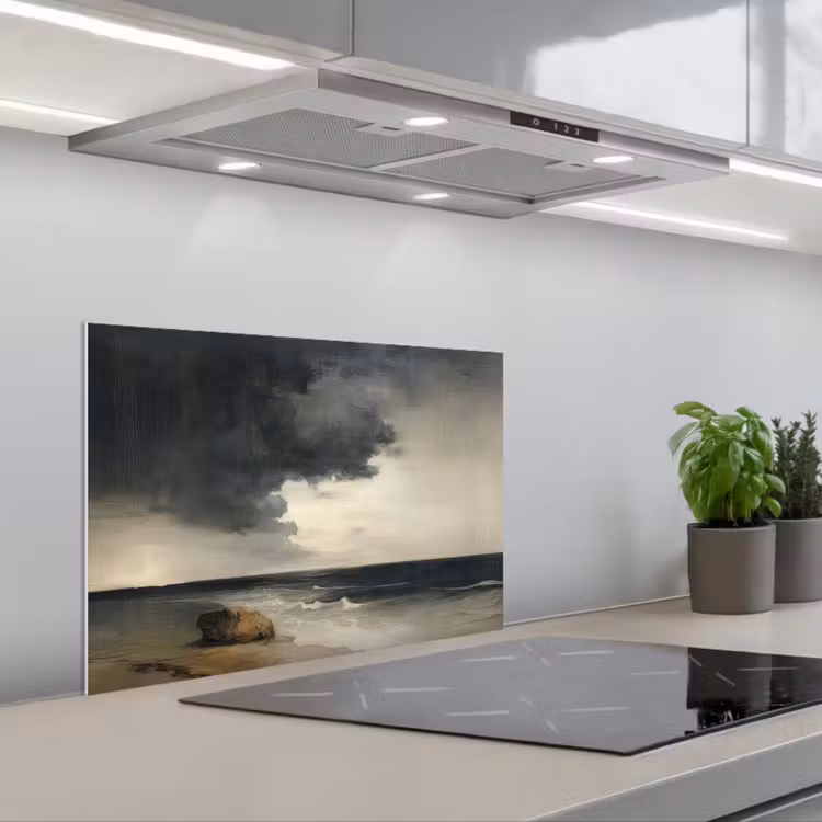 Paraschizzi cucina - Costa - Onde - Roccia - Tempesta — 1