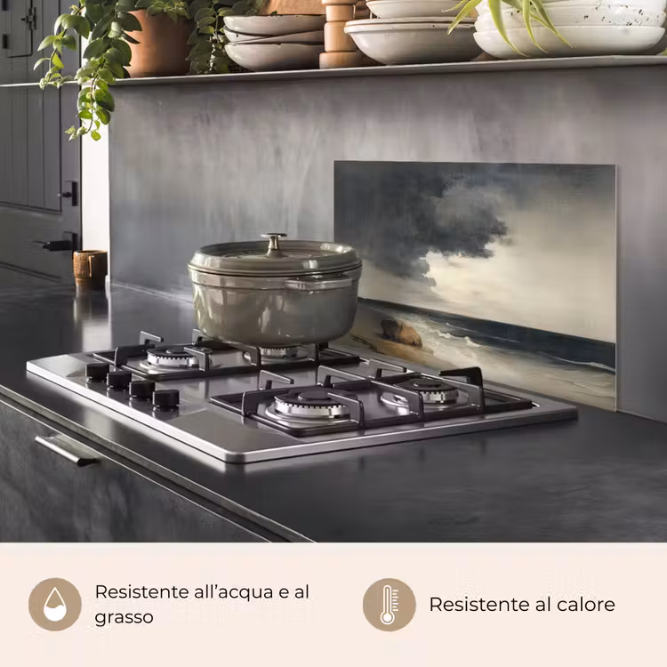Paraschizzi cucina - Costa - Onde - Roccia - Tempesta — 2