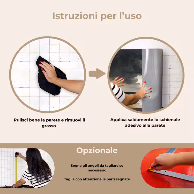 Paraschizzi cucina - Costa - Onde - Roccia - Tempesta — 6