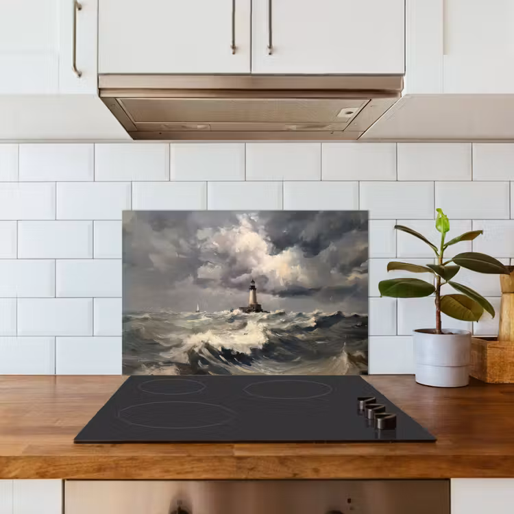 Paraschizzi cucina - Faro - Onde - Tempesta — 3
