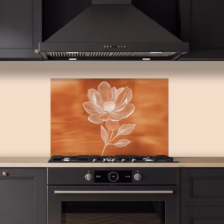 Paraschizzi cucina - Fiore - Minimalista - Bianco — 5
