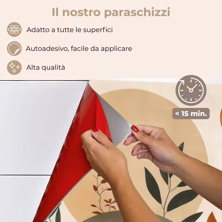 Paraschizzi cucina - Forme - Rotonde - Foglie - Beige — 4