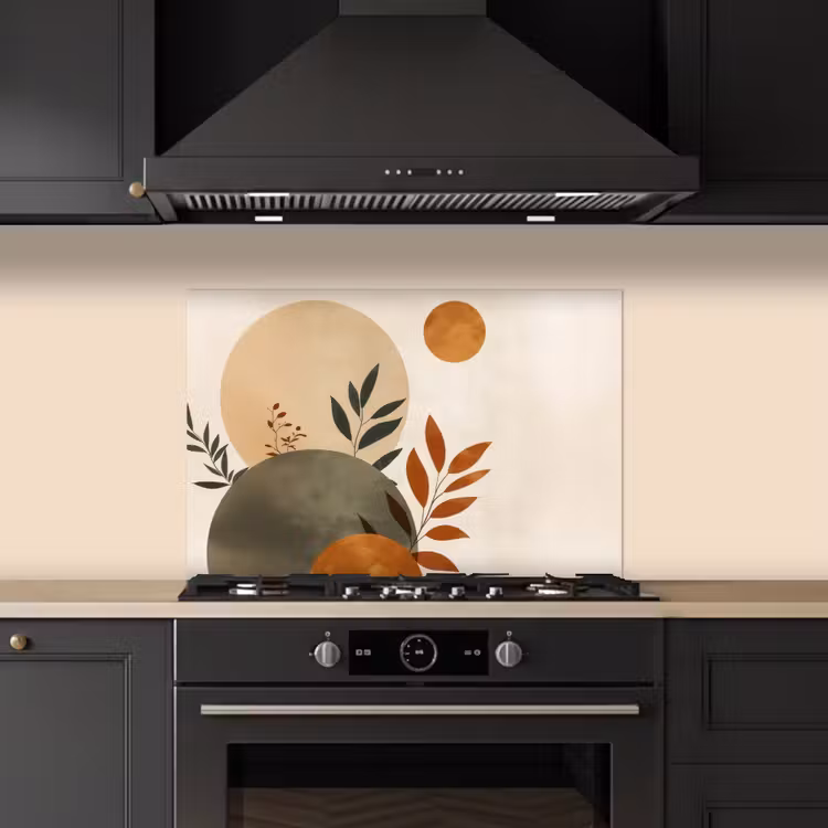 Paraschizzi cucina - Forme - Rotonde - Foglie - Beige — 5