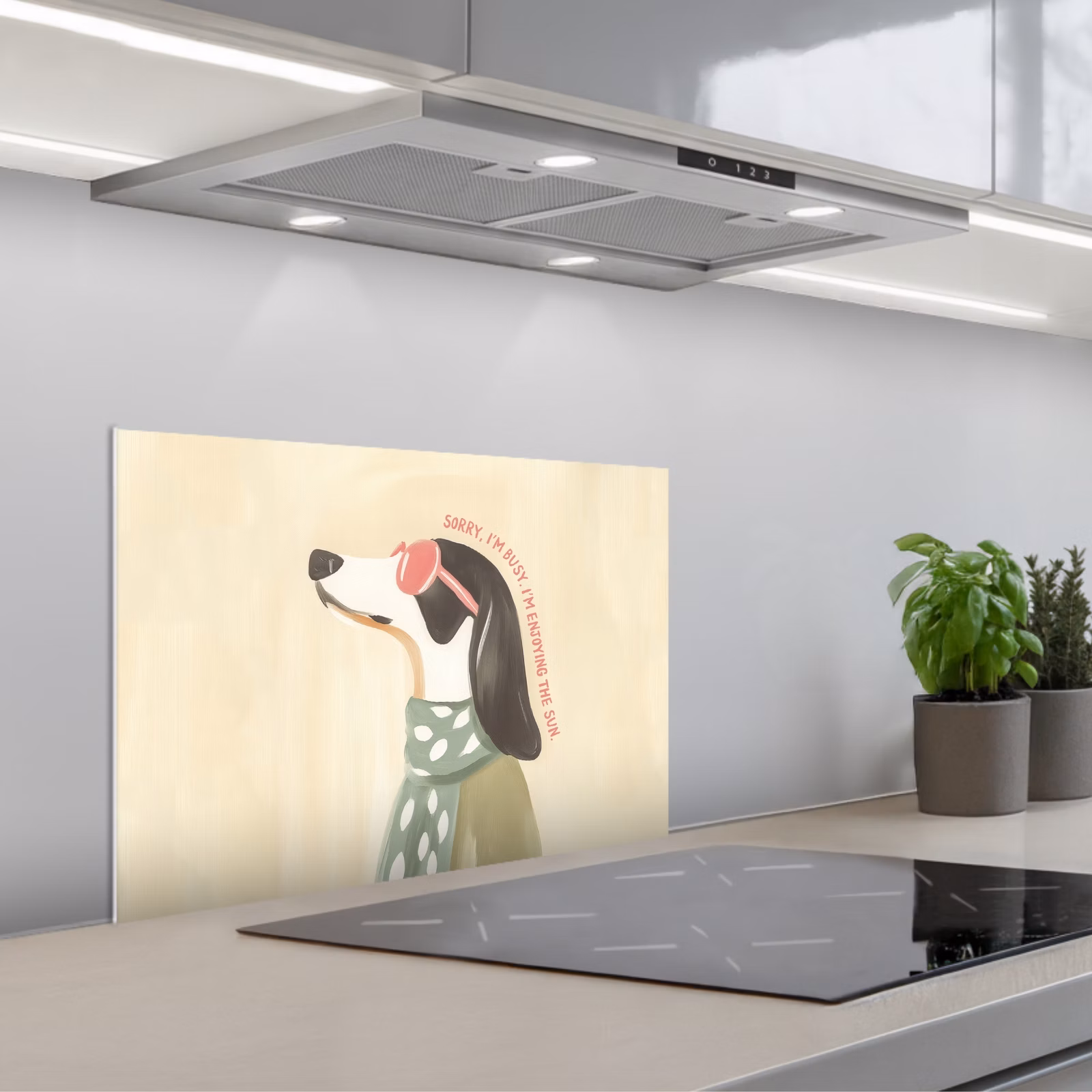 Paraschizzi cucina - Citazione - Cane - Occhiali da sole — 1