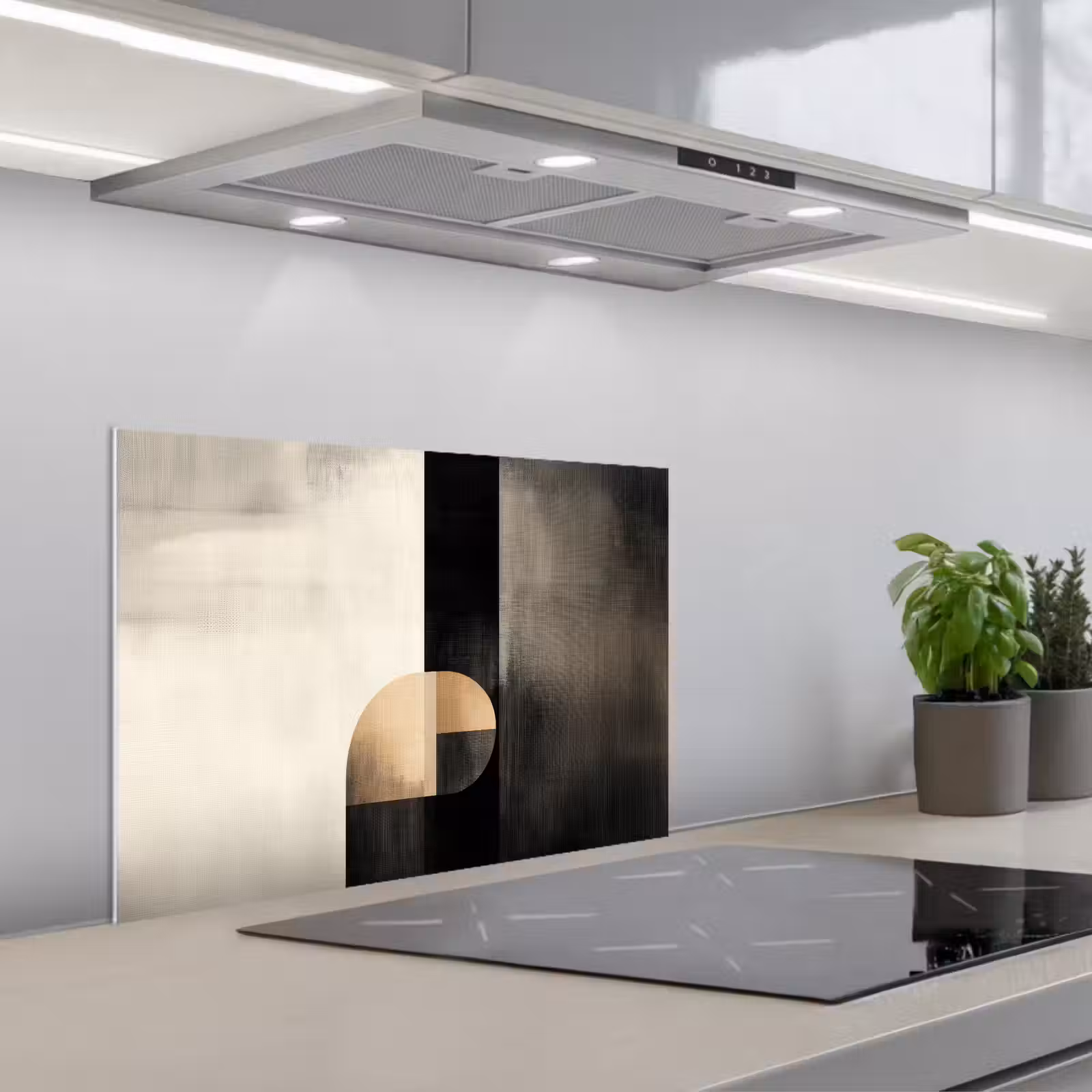 Paraschizzi cucina - Forme - Moderno - Nero — 1