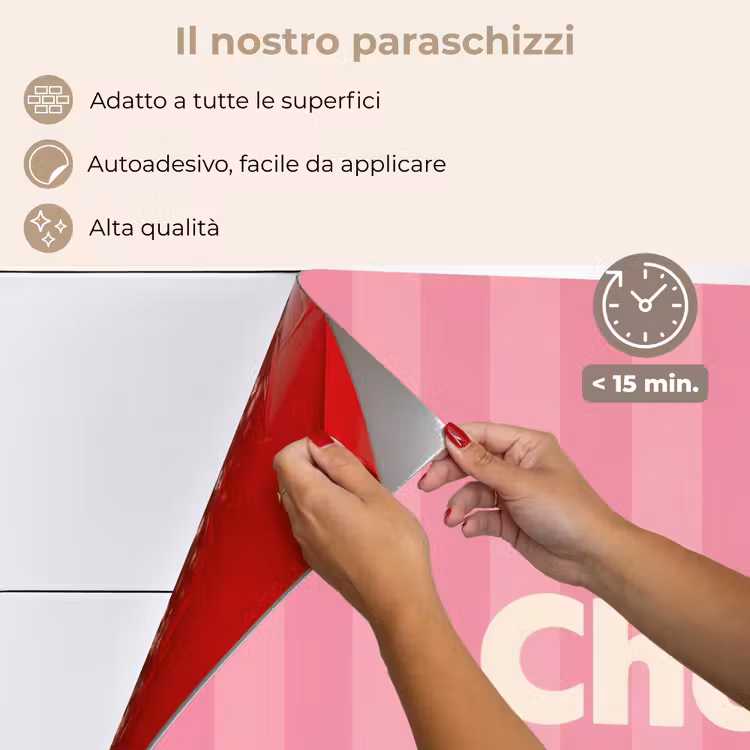 Paraschizzi cucina - A righe - Rosa - Chéri — 4