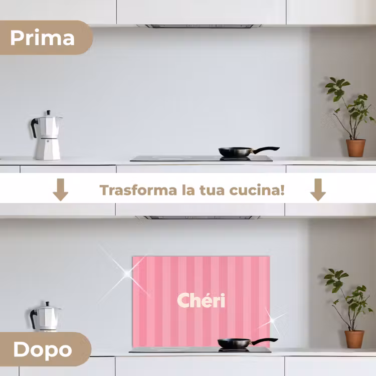 Paraschizzi cucina - A righe - Rosa - Chéri — 7