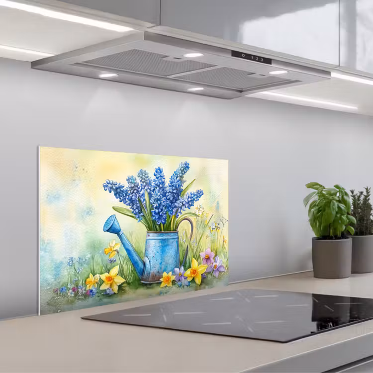 Paraschizzi cucina - Annaffiatoio - Lavanda - Fiori — 1