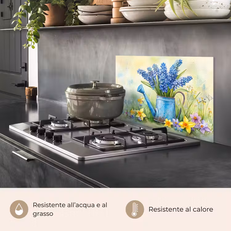 Paraschizzi cucina - Annaffiatoio - Lavanda - Fiori — 2