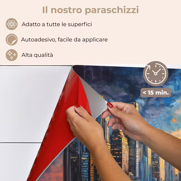 Paraschizzi cucina - Auto - Skyline - Sole - Blu — 4
