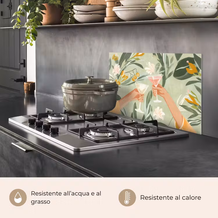 Paraschizzi cucina - Bicchieri - Cheers - Verde — 2