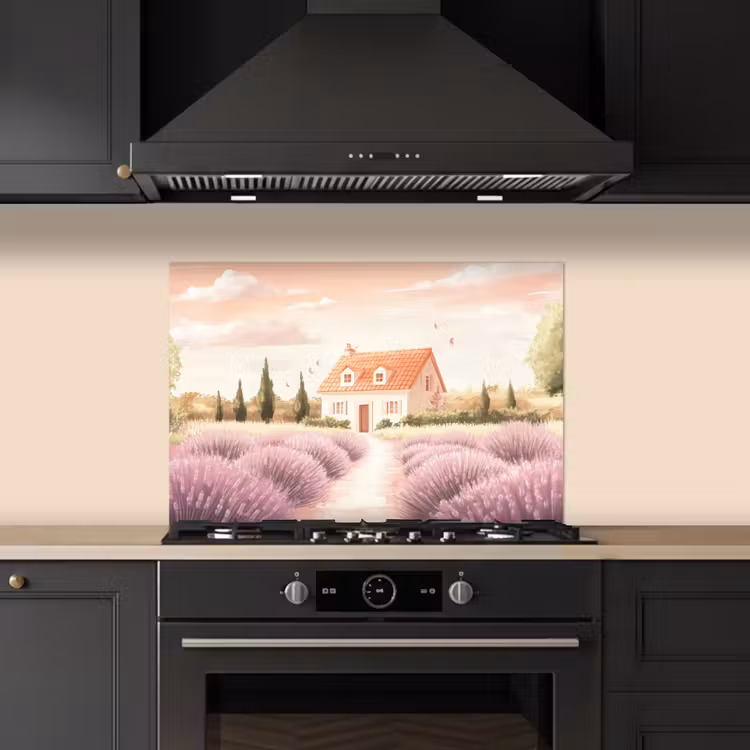 Paraschizzi cucina - Campo di lavanda - Casa - Viola — 5