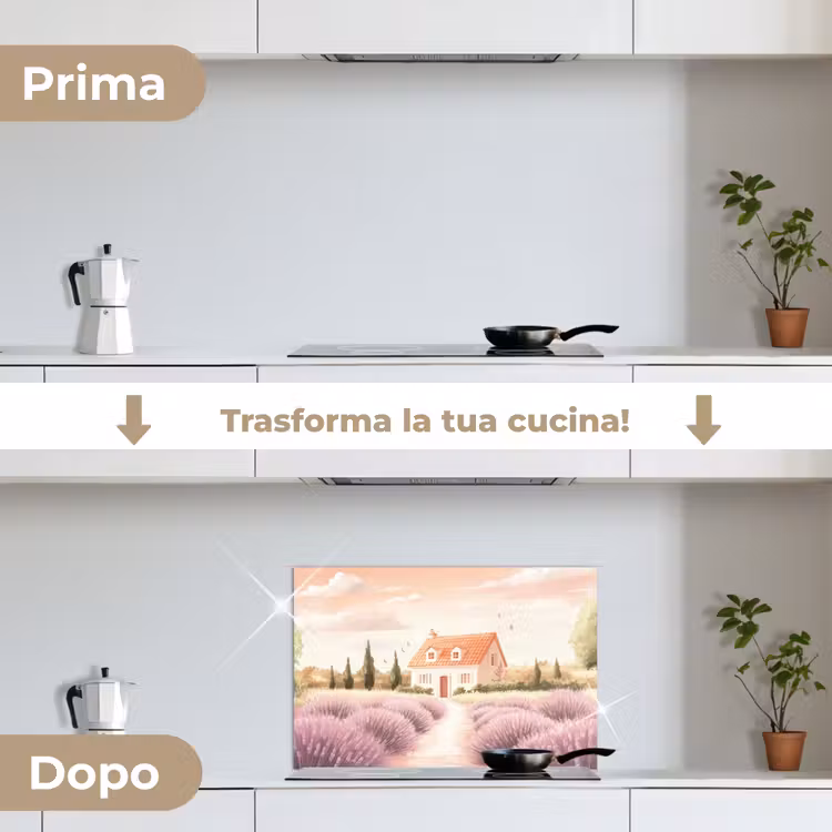 Paraschizzi cucina - Campo di lavanda - Casa - Viola — 7