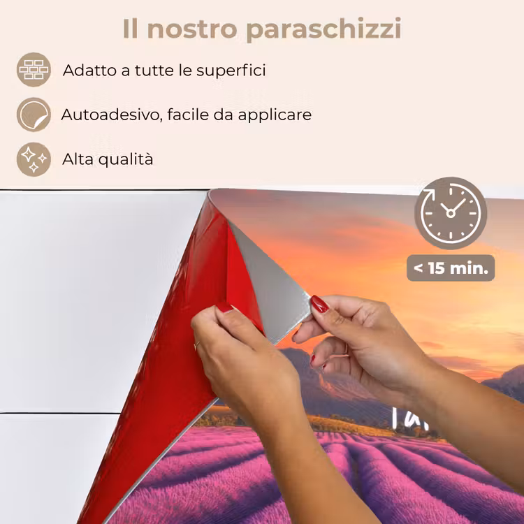 Paraschizzi cucina - Campo di lavanda - Citazione - Tramonto — 4