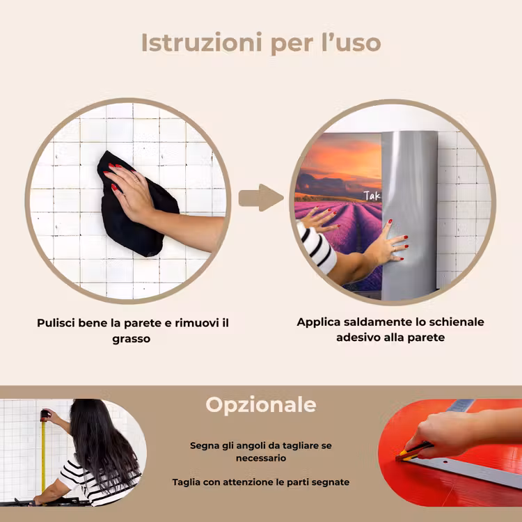 Paraschizzi cucina - Campo di lavanda - Citazione - Tramonto — 6