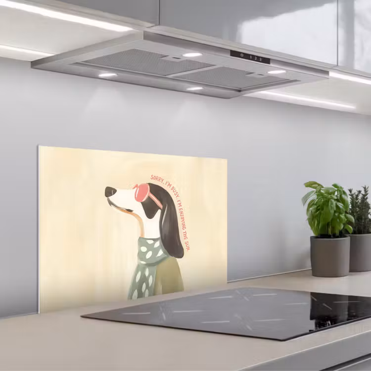 Paraschizzi cucina - Citazione - Cane - Occhiali da sole — 1