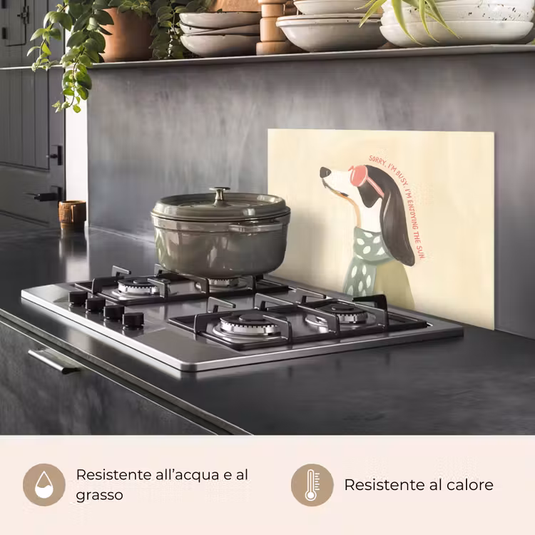 Paraschizzi cucina - Citazione - Cane - Occhiali da sole — 2
