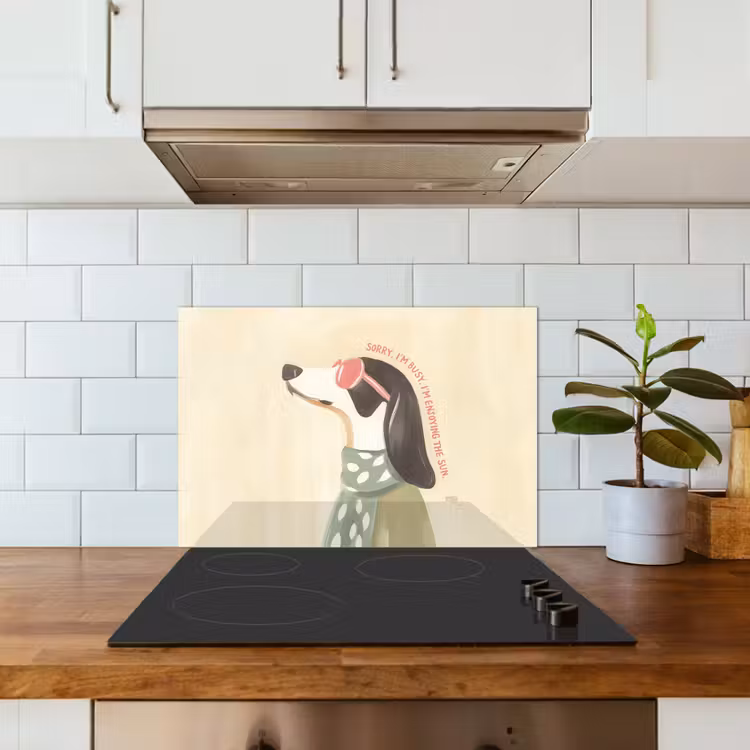 Paraschizzi cucina - Citazione - Cane - Occhiali da sole — 3