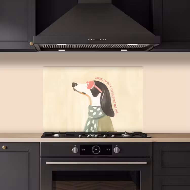 Paraschizzi cucina - Citazione - Cane - Occhiali da sole — 5