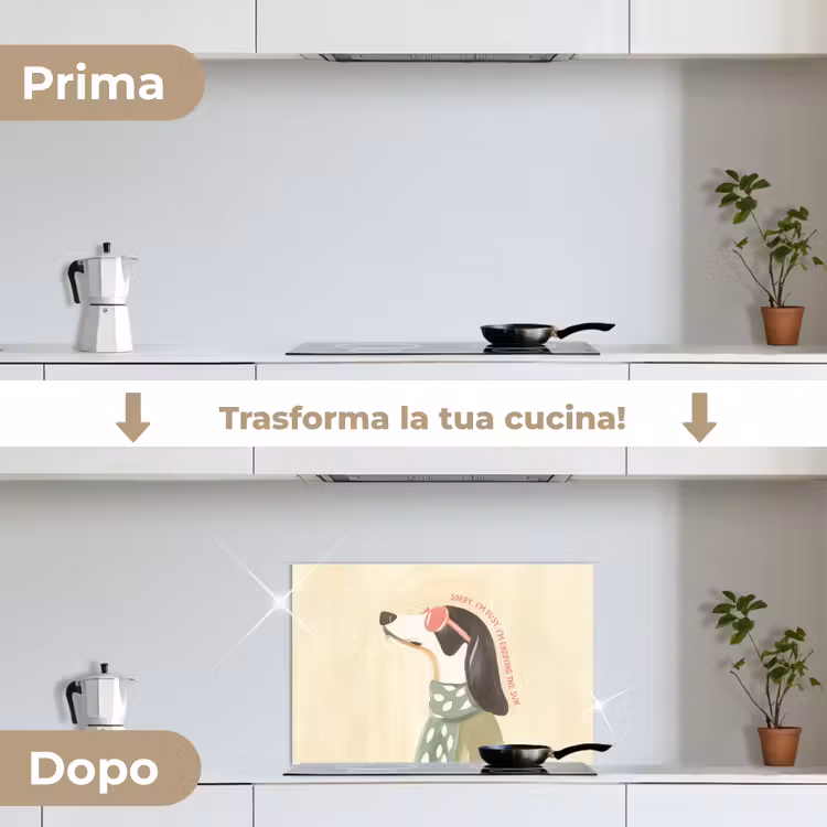 Paraschizzi cucina - Citazione - Cane - Occhiali da sole — 7
