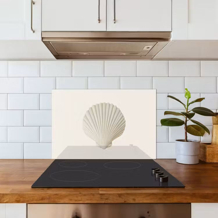 Paraschizzi cucina - Conchiglia - Minimalista - Bianco — 3
