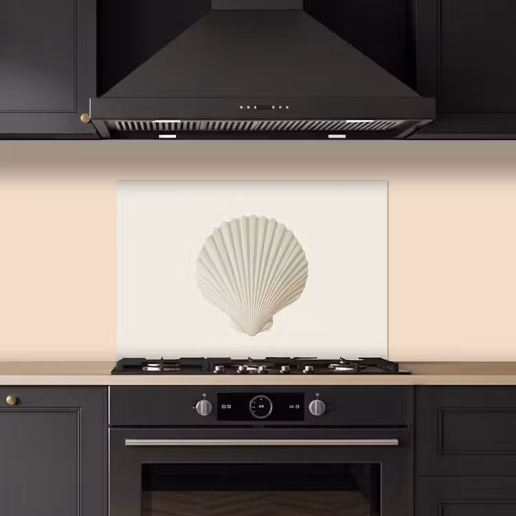 Paraschizzi cucina - Conchiglia - Minimalista - Bianco — 5