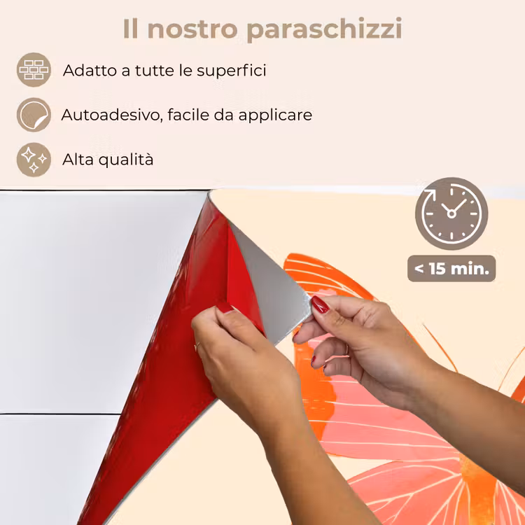 Paraschizzi cucina - Farfalla - Minimalista - Rosa — 4
