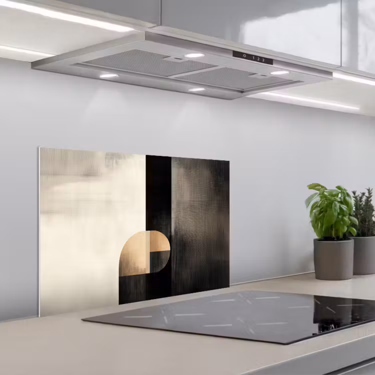 Paraschizzi cucina - Forme - Moderno - Nero — 1