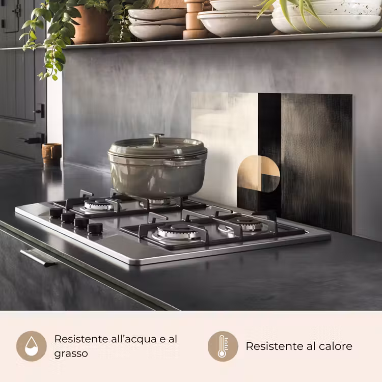Paraschizzi cucina - Forme - Moderno - Nero — 2