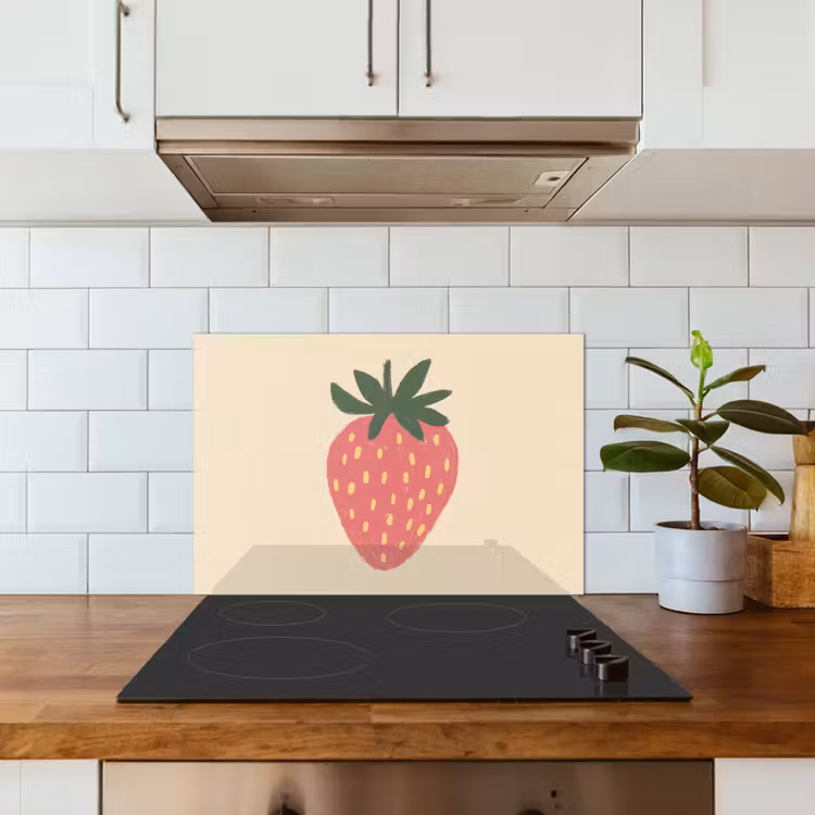 Paraschizzi cucina - Fragola - Minimalista - Rosso - Frutta — 3