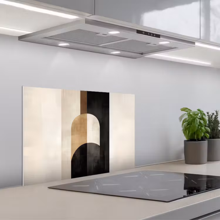 Paraschizzi cucina - Geometrico - Forme - Bianco — 1