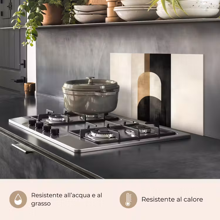 Paraschizzi cucina - Geometrico - Forme - Bianco — 2