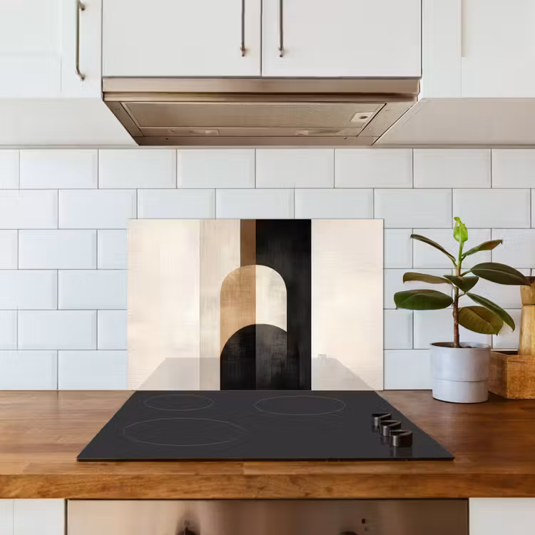Paraschizzi cucina - Geometrico - Forme - Bianco — 3