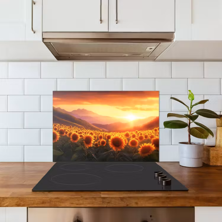 Paraschizzi cucina - Girasoli - Tramonto - Paesaggio — 3